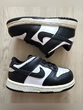 Nike Dunk Low TD "Panda" Black White CW1589-100 Toddler Size 6C Kids Sneakers